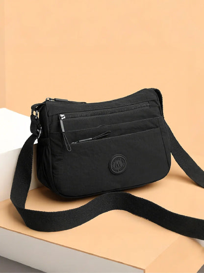 Women's Solid Color Fashionable Multi-pocket Zipper Crossbody Shoulder Bag for Daily Use, Casual Trendy Versatile High-quality Daily Commuting Bag, Crossbody Purse, Casual Trendy Purses