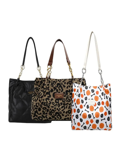 Women's Random Leopard Print Shoulder Bag, Style Large Capacity Tote Bag for Work & Daily Used, Personalized Trendy All-match Underarm Bag