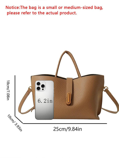 25 fall&winter Women's Elegant Solid Color Handbag, Fashionable Crossbody Bag for Daily Used, Casual Trendy Versatile High-quality Daily Commuting Bag