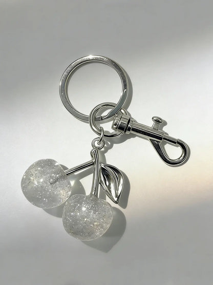 Cherry Keychain, Keychain Accessories, Girly Keychain for Bags, Women's Bag Pendant, Fashion Trend Exquisite Pendant, Women's Backpack Elegant Pendant, Suitable for Valentine's Day and Christmas Gift for Friends