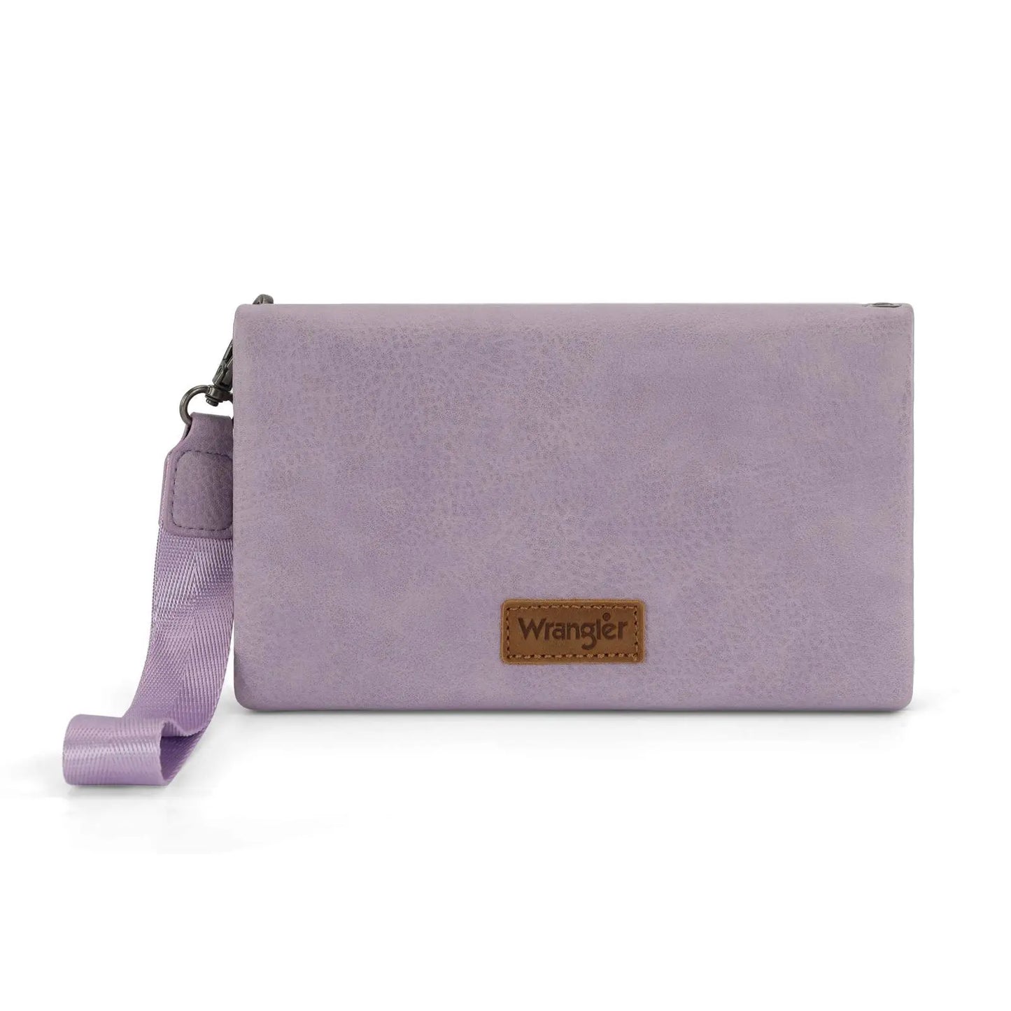 Wrangler RFID Blocking Bifold Clutch Credit Card Holder Purse with Crossbody Strap for Woman