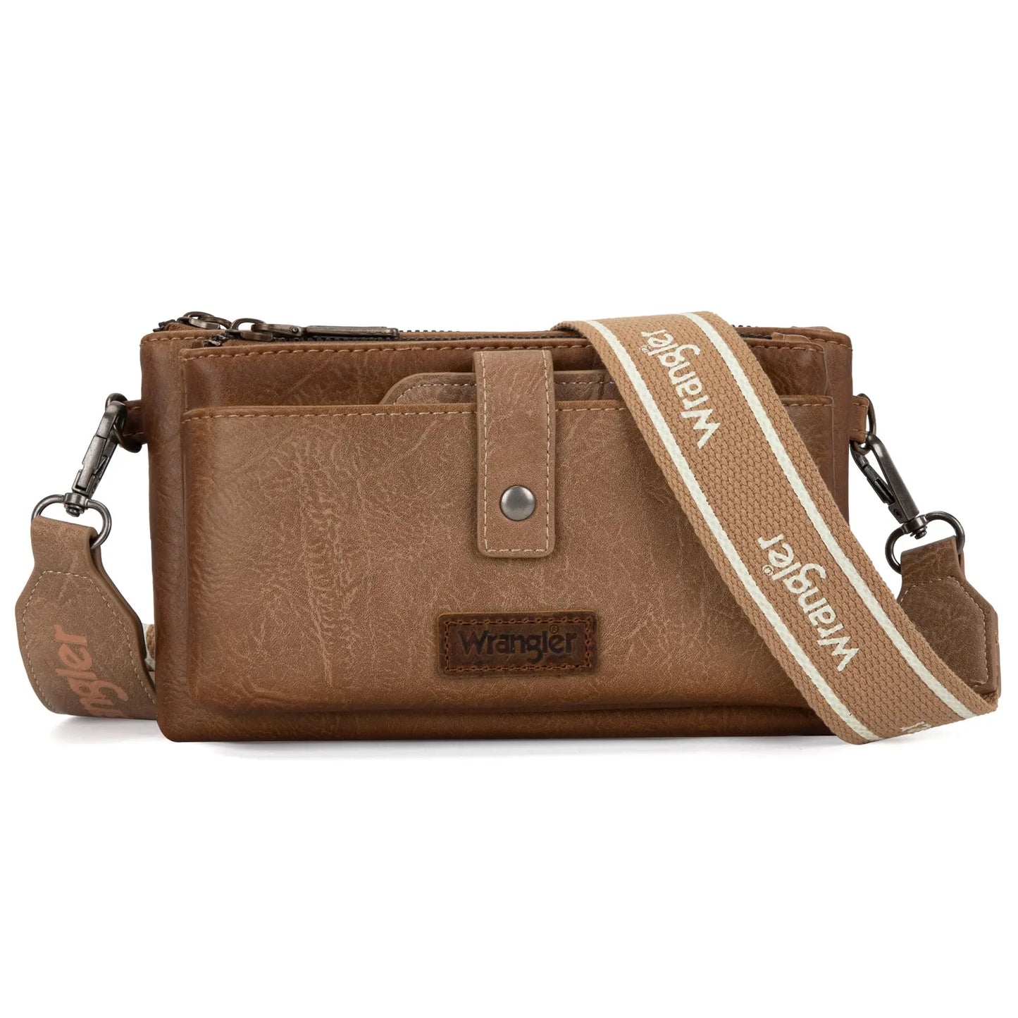 Wrangler Wallet Purse for Women Multi-function Crossbody Bags Wallet Women with Double Layer Small Purse