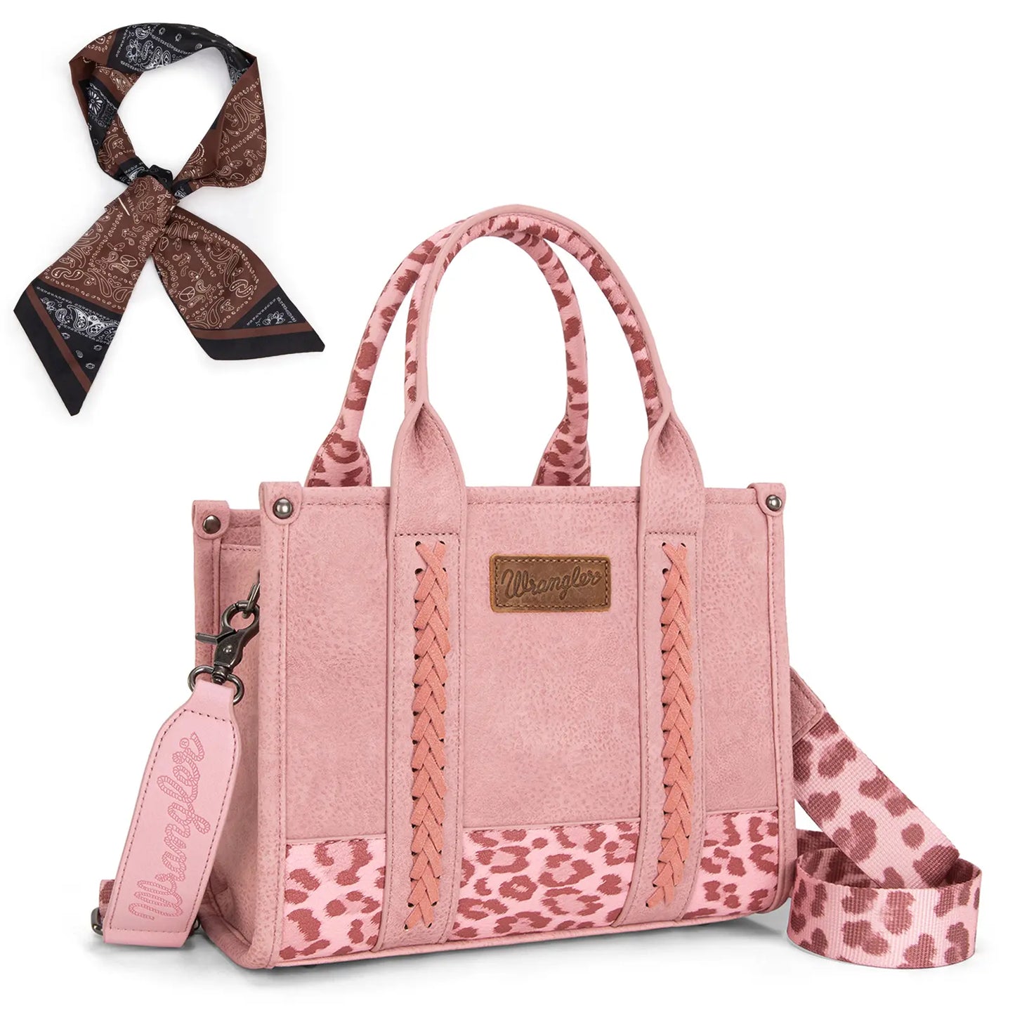 Wrangler Tote Bag for Women Western Cow Print Purse Designer Top Handle Handbags
