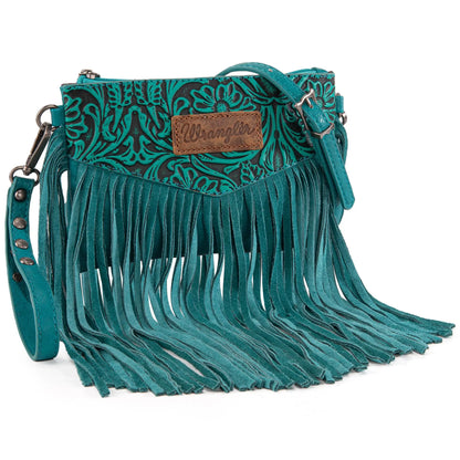 Wrangler Crossbody Small Purse for Women Wristlet Fringe Bag Western Purse