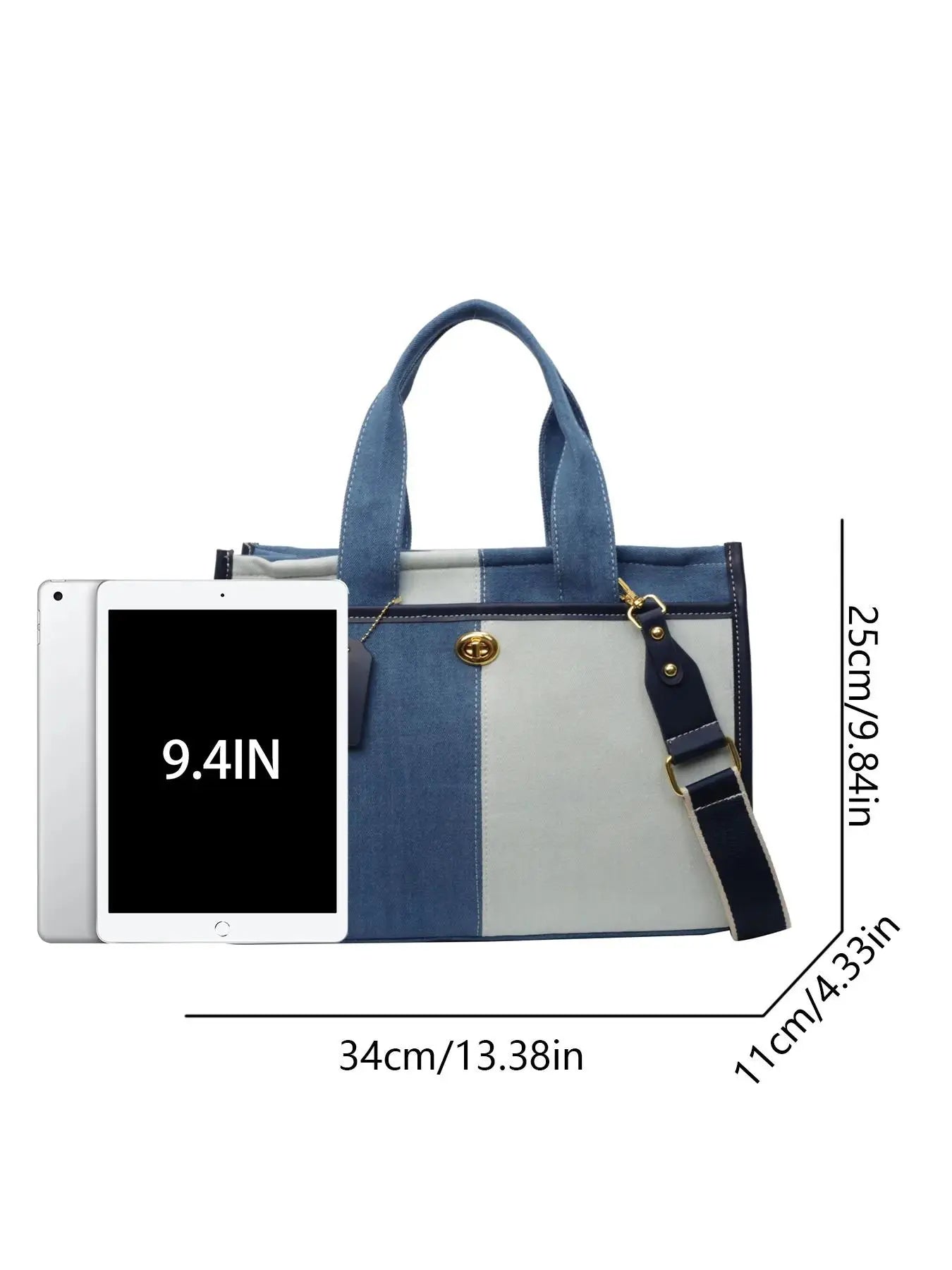Fashionable Patchwork Tote Bag, Contrast Color Stitching Casual Crossbody Bag, Large Capacity Shoulder Bag for Women, Trendy All-match Bag for Daily Use, Fashion Patterned Bag