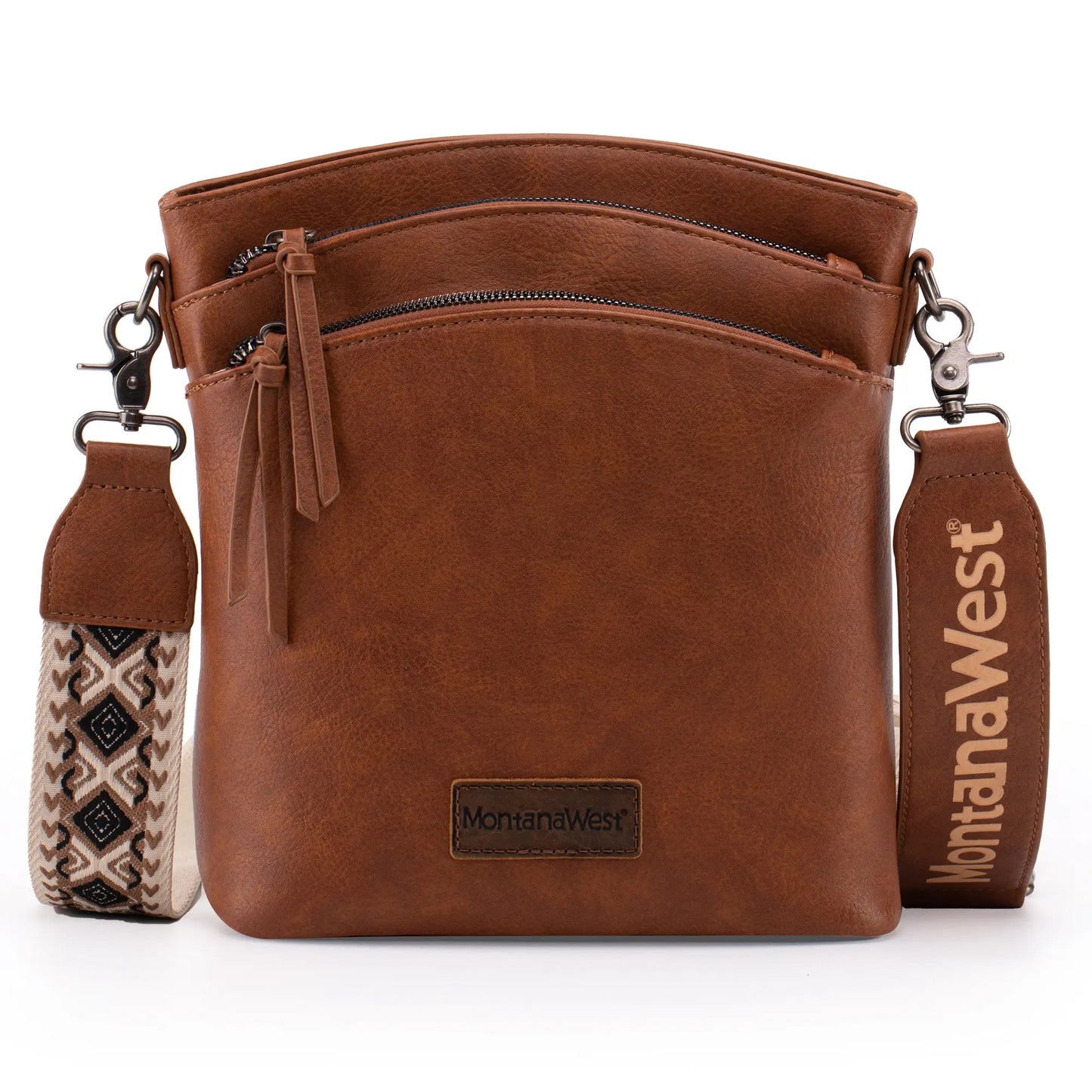 Montana West Double Compartments Cross Body Bag for Women with Adjustable Strap