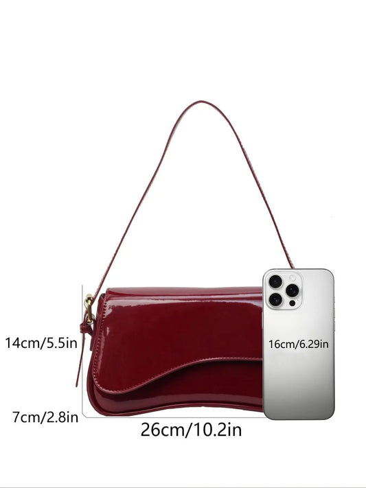 26 Spring/Summer Women's Saddle Bag, Daily Shoulder Bag and Crossbody Bag, Elegant Magnetic Sealed Saddle Bag, Suitable for Daily Use, Party Attendance