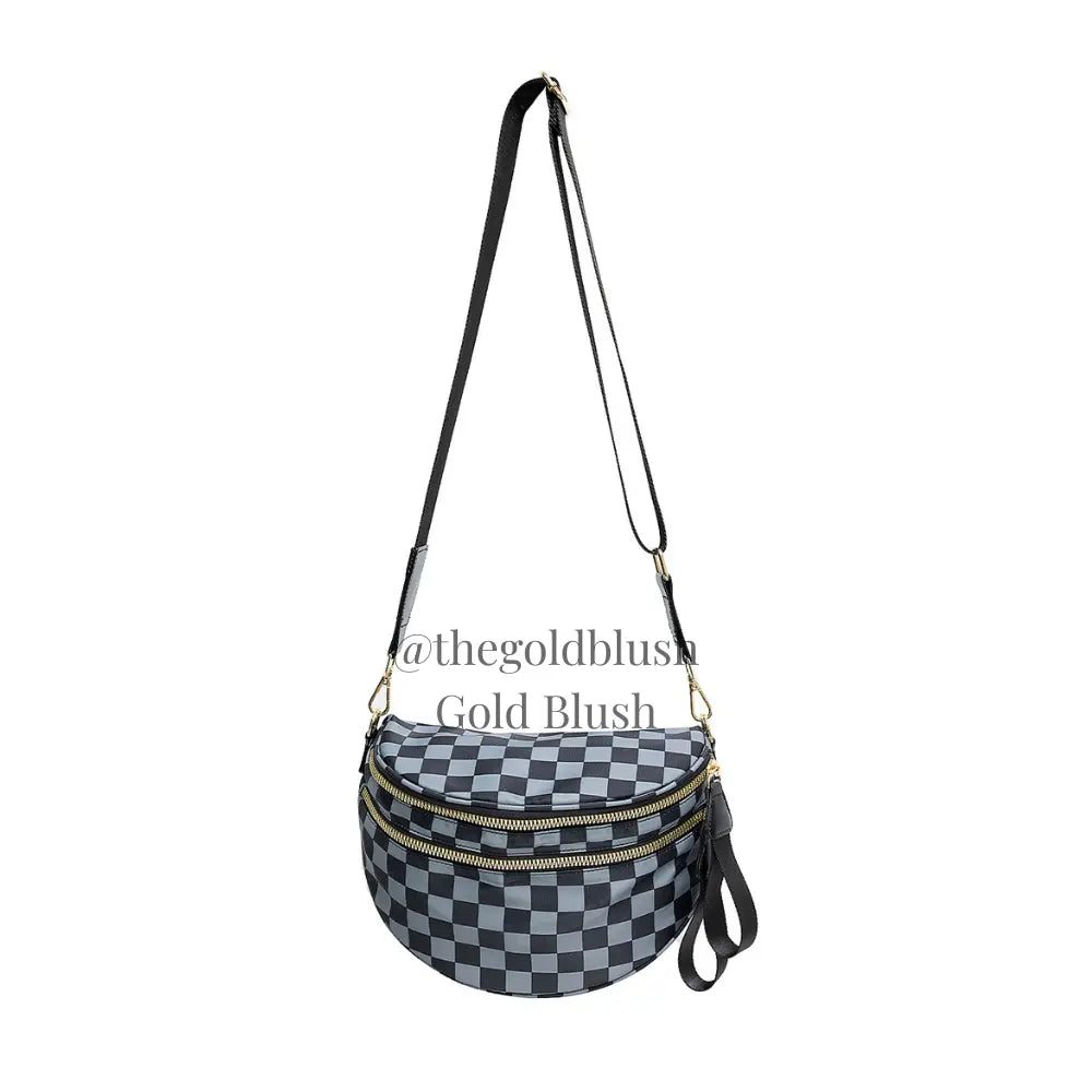 Gold Blush BEST SELLING Nylon Bum Bag Crossbody Bag MORE COLORS! Checkered Bum Bag Versatile Bum Bag