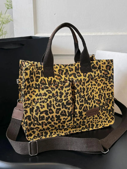 Summer Everything Tote Bag for Women, Plain/Cherry Pattern Work Bag, Everyday Shoulder Bag, Trendy Versatile Commuting Bag, Girl Large Beach Bags, Fabric Shoulder Bags