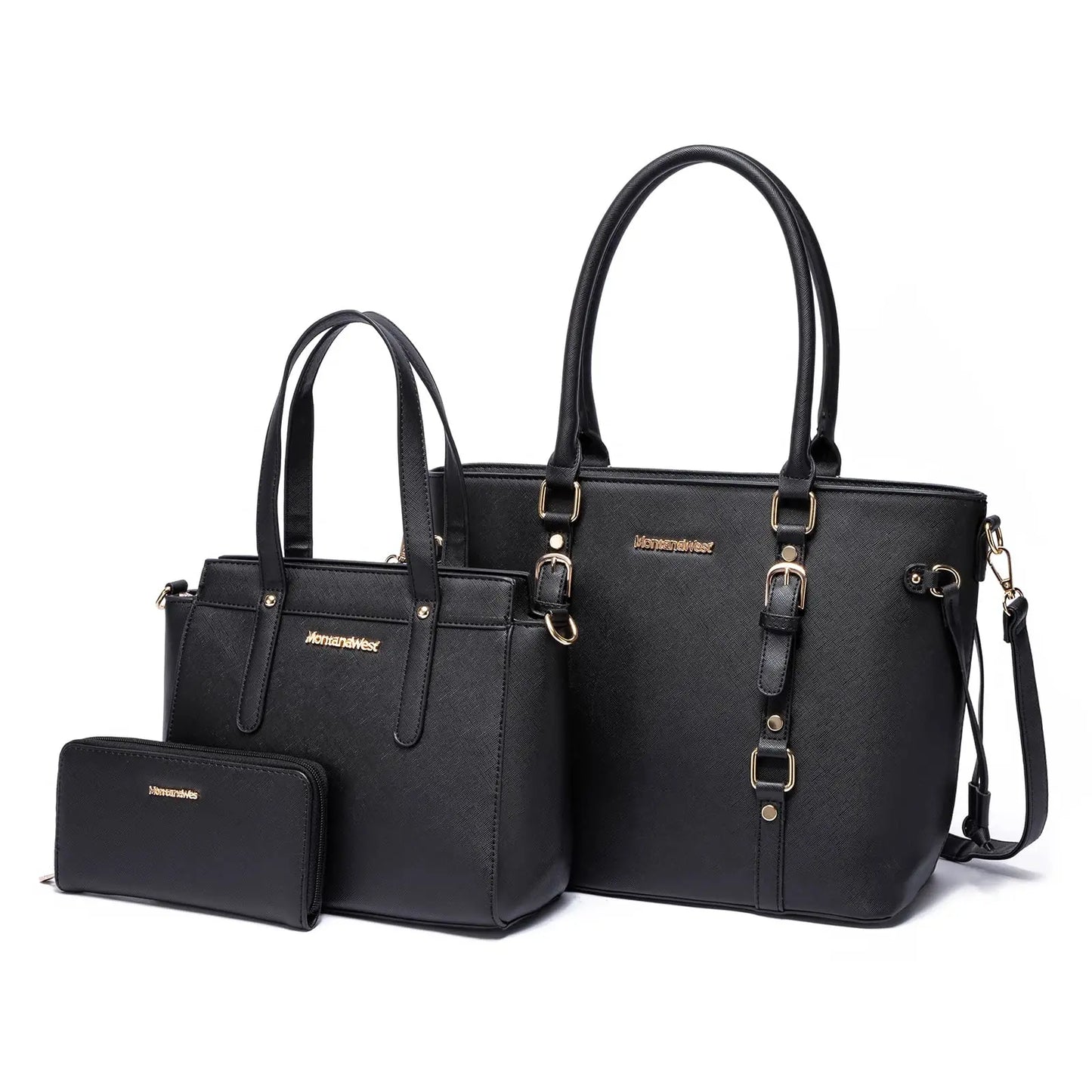 Montana West 3PCS Purses for Women  Tote Bag and Wallet Set Shoulder Satchel Handbags