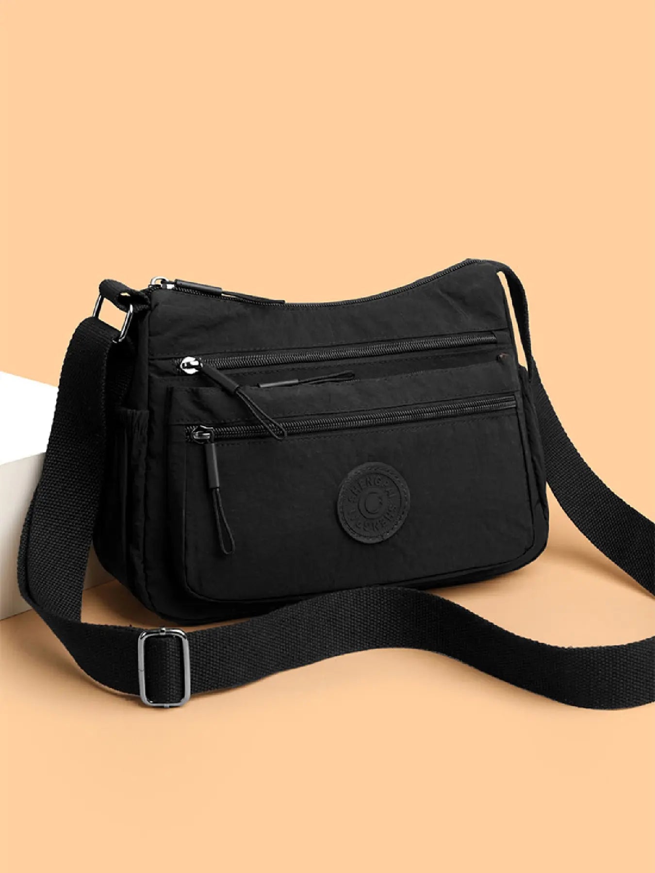 Women's Solid Color Fashionable Multi-pocket Zipper Crossbody Shoulder Bag for Daily Use, Casual Trendy Versatile High-quality Daily Commuting Bag, Crossbody Purse, Casual Trendy Purses