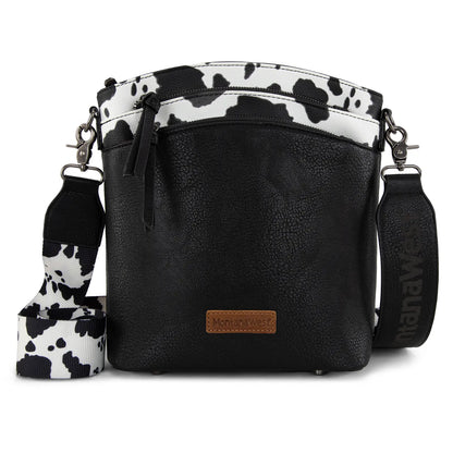 Montana West Double Compartments Cross Body Bag for Women with Adjustable Strap