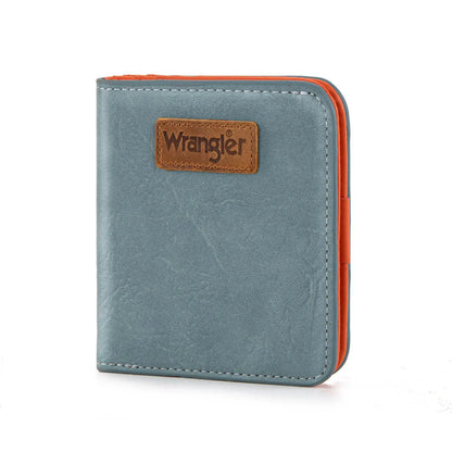 Wrangler Small Leopard Print Wallets Card Cases for Women with Rfid Lining and A Coin Purse