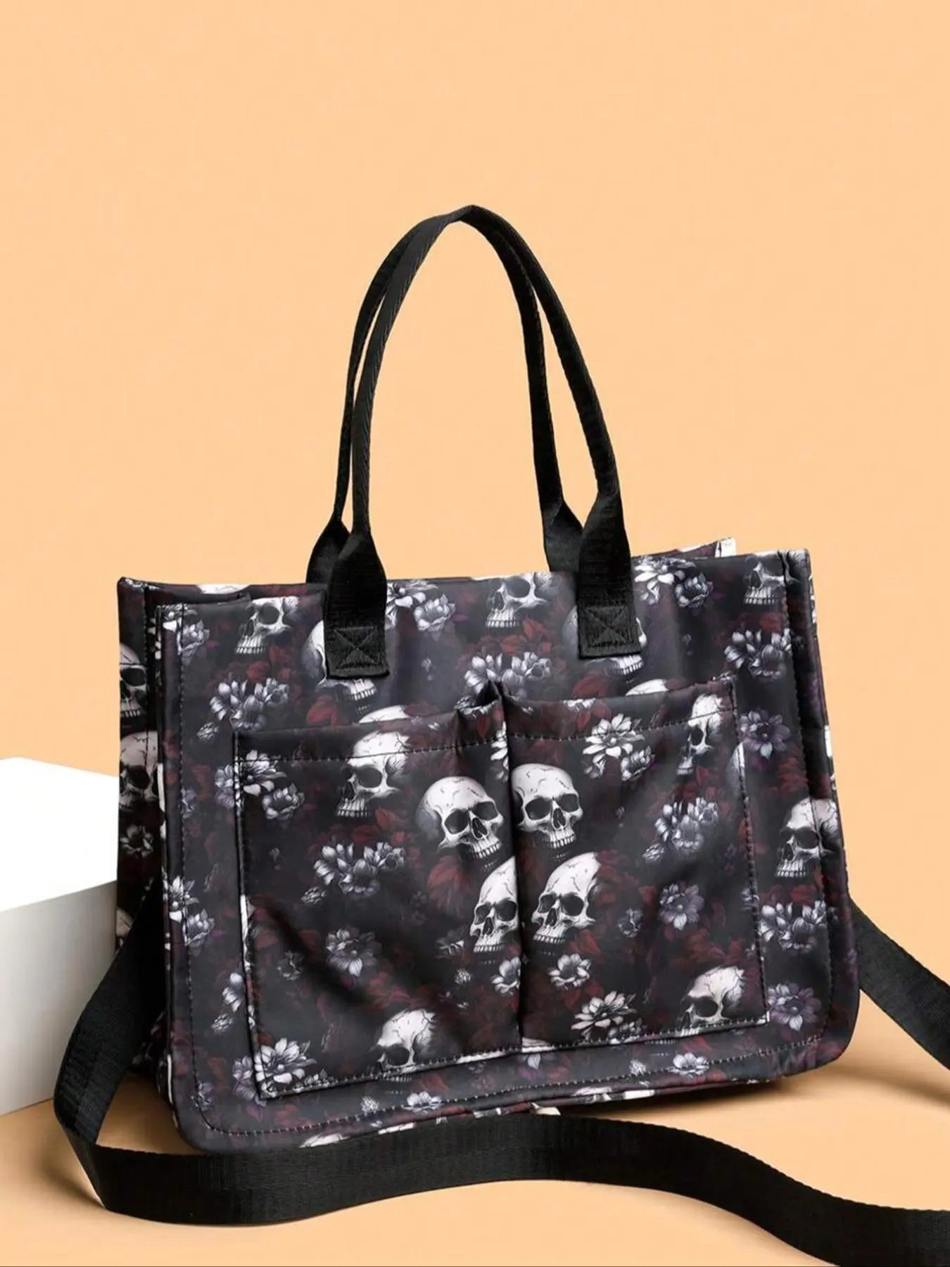 Striped Pattern Tote Bag, Fashionable Patterned Bag, Summer 2024 Casual Large Capacity Shoulder Bag for Women, Versatile Casual Commuter Bag for Daily Used, Casual Bags