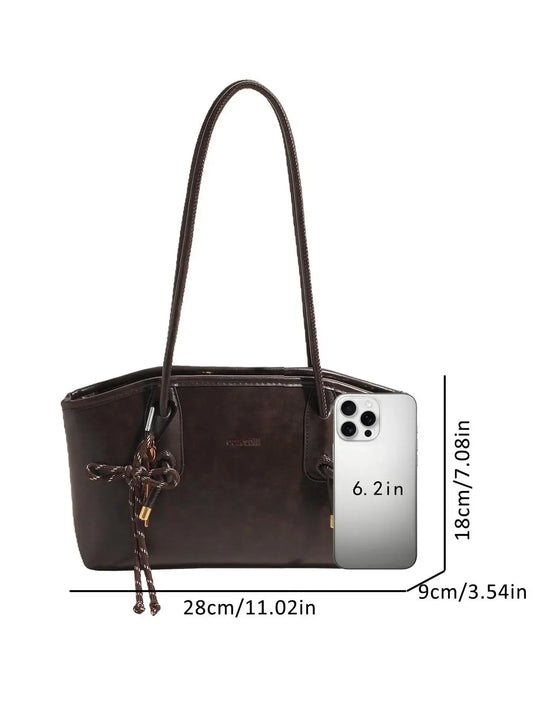 26 Women's Elegant Solid Color Shoulder Bag, Fashionable Large Capacity Handbag Crossbody Bag for Daily Used, Casual Trendy Versatile High-quality Daily Commuting Bag, Fashionable Unique Bags #GLOBAL PICKS