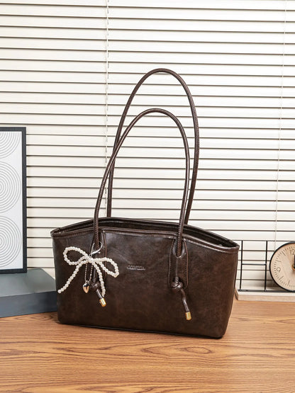 26 Women's Elegant Solid Color Shoulder Bag, Fashionable Large Capacity Handbag Crossbody Bag for Daily Used, Casual Trendy Versatile High-quality Daily Commuting Bag, Fashionable Unique Bags #GLOBAL PICKS