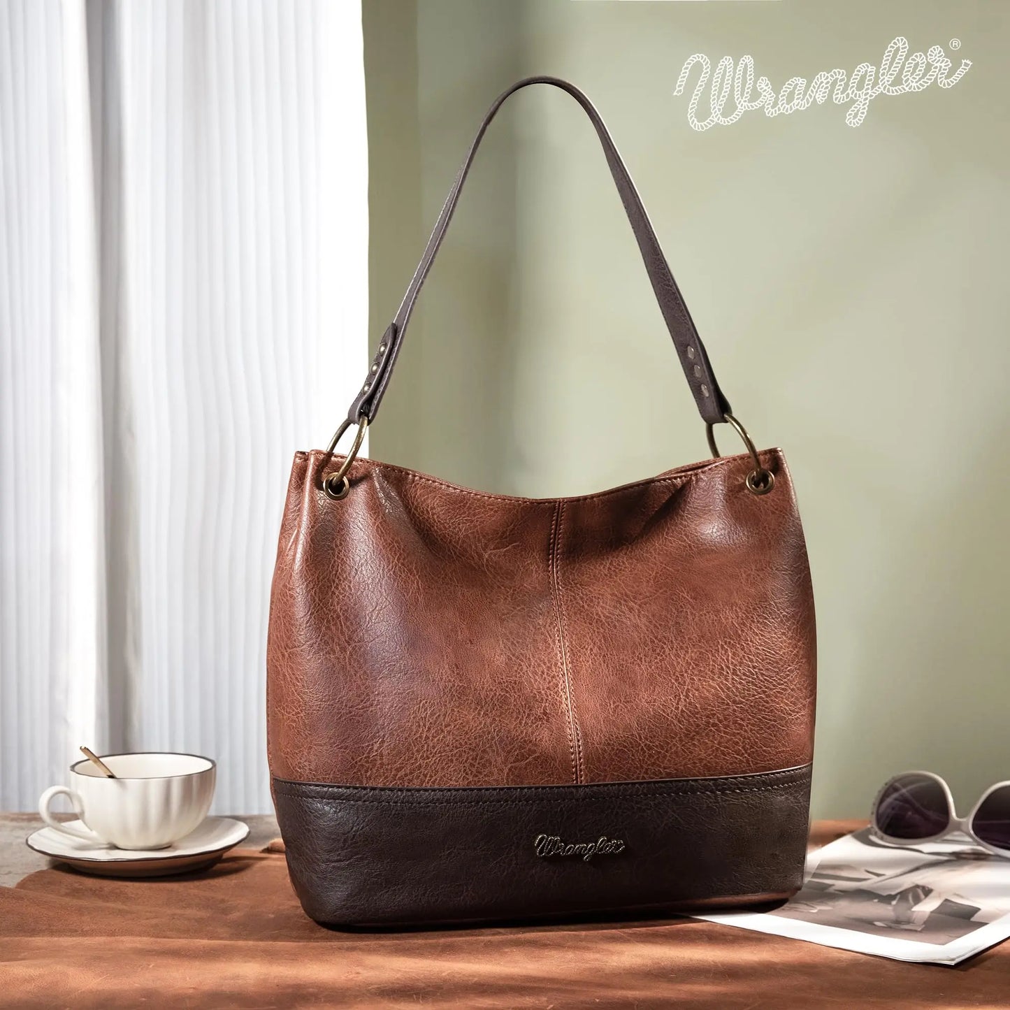 Wrangler Hobo Bag for Women Casual Shoulder Bag with Detachable Strap