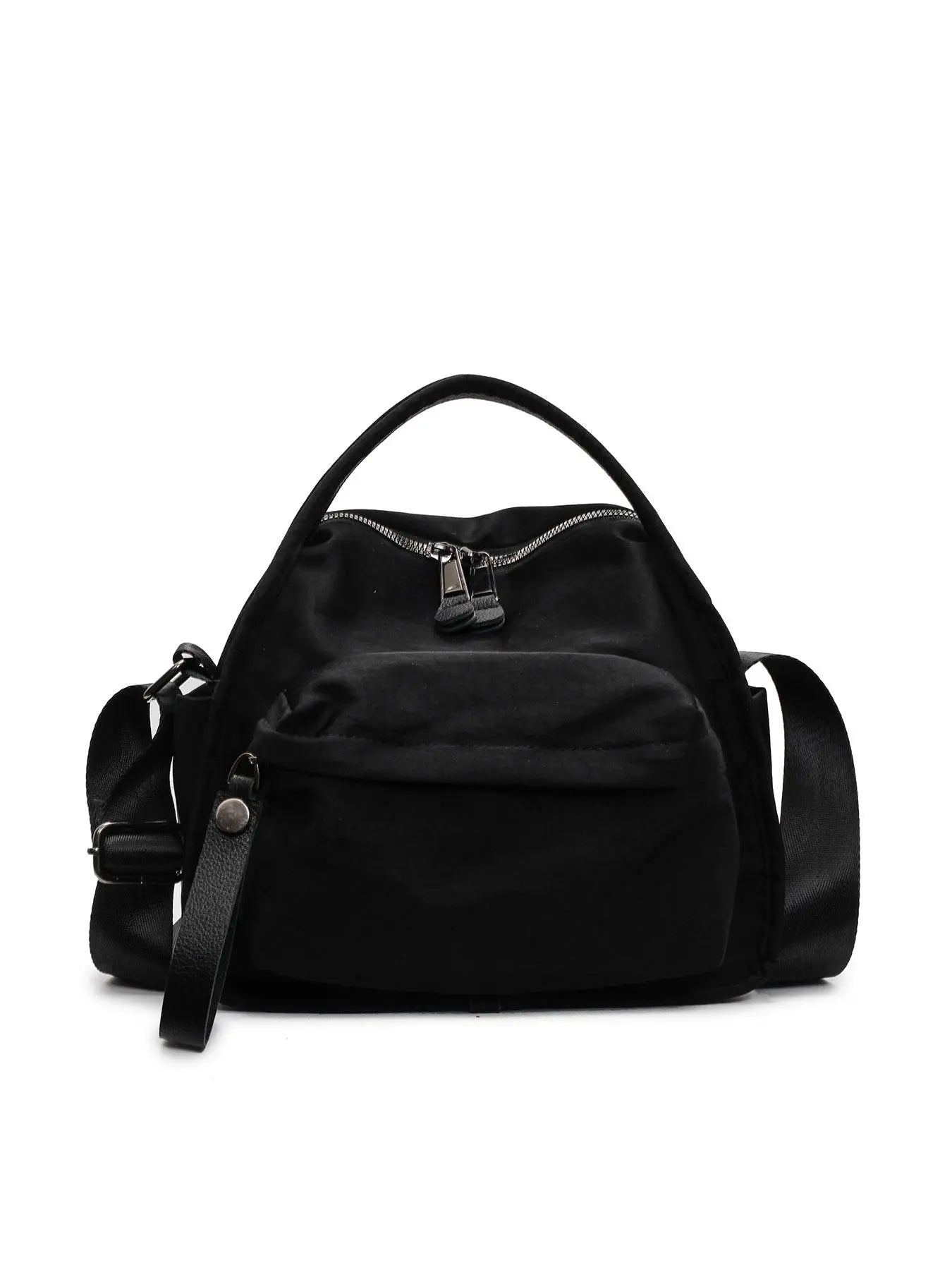 Ladies' elegant solid color shoulder bag, fashionable zipper All Match crossbody bag for daily use, simple solid color, casual trend versatile high-quality commuter shoulder bag, Fabric shoulder bags