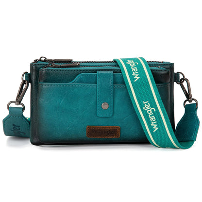 Wrangler Wallet Purse for Women Multi-function Crossbody Bags Wallet Women with Double Layer Small Purse