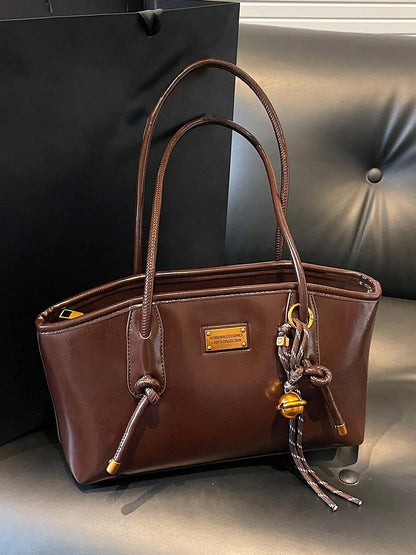 26 Women's Elegant Solid Color Shoulder Bag, Fashionable Large Capacity Handbag Crossbody Bag for Daily Used, Casual Trendy Versatile High-quality Daily Commuting Bag, Fashionable Unique Bags #GLOBAL PICKS