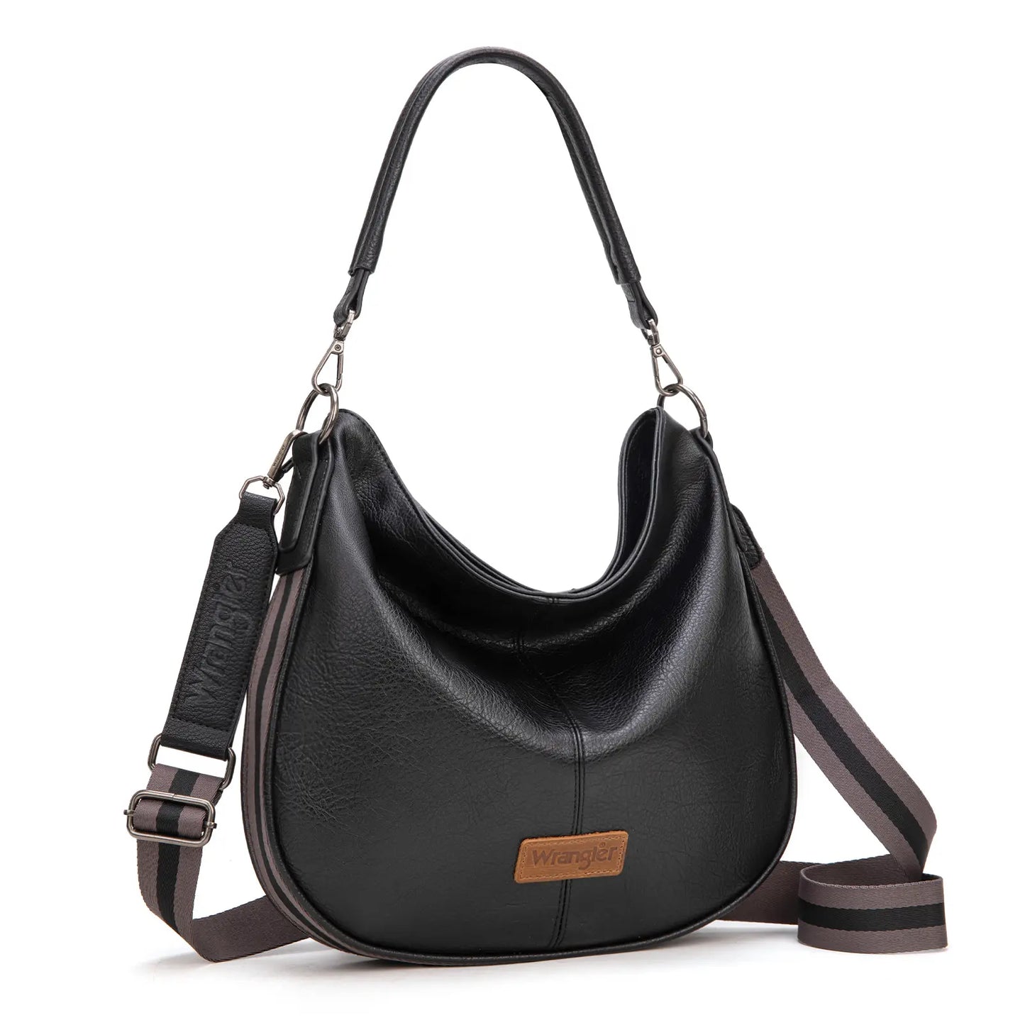 Wrangler Hobo Bags Large Crossbody Bags for Women Shoulder Purses with Striped Cotton Straps