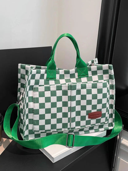 Striped Pattern Tote Bag, Fashionable Patterned Bag, Summer 2024 Casual Large Capacity Shoulder Bag for Women, Versatile Casual Commuter Bag for Daily Used, Casual Bags