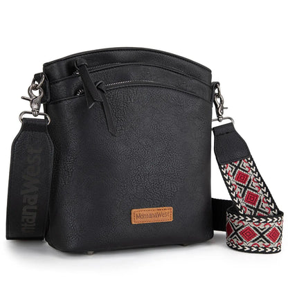 Montana West Double Compartments Cross Body Bag for Women with Adjustable Strap