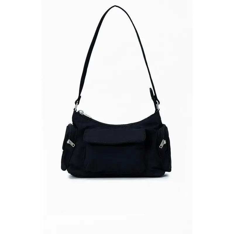 BM Style Women's Black Plain Shoulder Bag - Simple Design & Classic Style Casual Commuter Bag