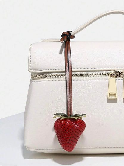 Cherry Keychain, Keychain Accessories, Girly Keychain for Bags, Women's Bag Pendant, Fashion Trend Exquisite Pendant, Women's Backpack Elegant Pendant, Suitable for Valentine's Day and Christmas Gift for Friends