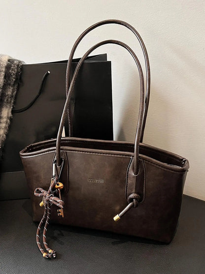 26 Women's Elegant Solid Color Shoulder Bag, Fashionable Large Capacity Handbag Crossbody Bag for Daily Used, Casual Trendy Versatile High-quality Daily Commuting Bag, Fashionable Unique Bags #GLOBAL PICKS