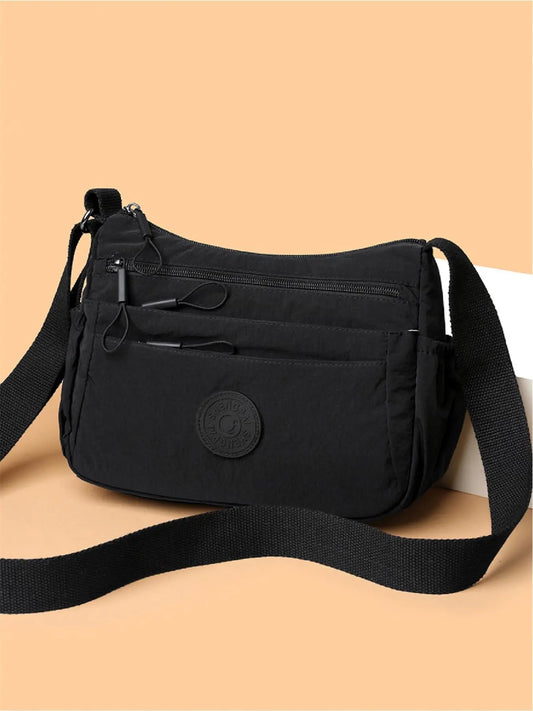 Women's Solid Color Fashionable Multi-pocket Zipper Crossbody Shoulder Bag for Daily Use, Casual Trendy Versatile High-quality Daily Commuting Bag, Crossbody Purse, Casual Trendy Purses