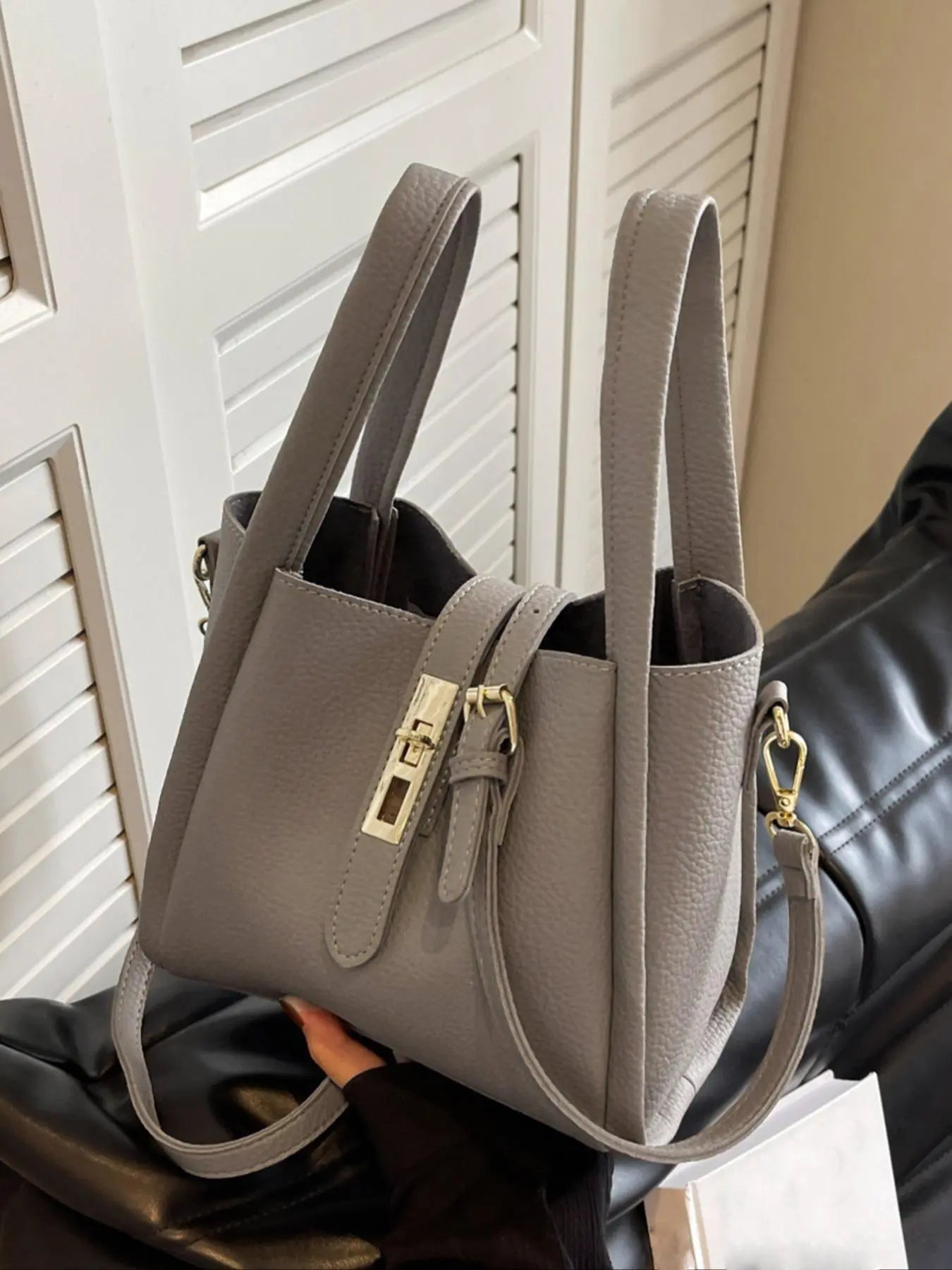 Women's elegant simple fashion handbag, fashionable retro bag, 25 fall&winter chic versatile handbag, mother-and-child bag, crossbody shoulder bag, suitable for daily and work use, commuting to work