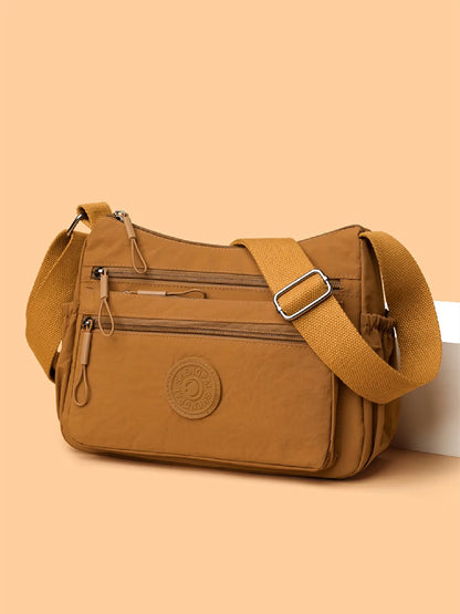 Women's Solid Color Fashionable Multi-pocket Zipper Crossbody Shoulder Bag for Daily Use, Casual Trendy Versatile High-quality Daily Commuting Bag, Crossbody Purse, Casual Trendy Purses