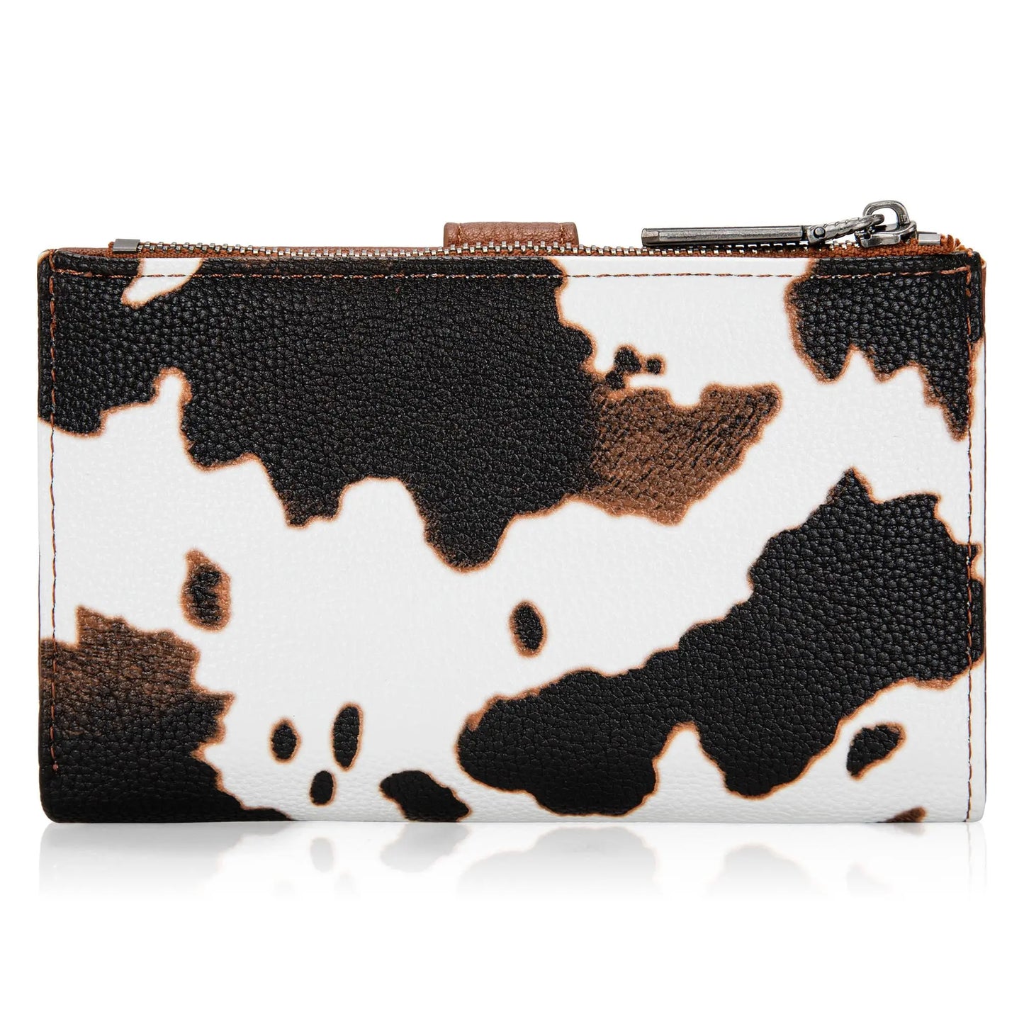 Wrangler Wallet for Women Cow Print Bifold Wallet Card Cases & Money Organizers