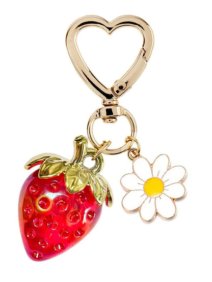 Cherry Keychain, Keychain Accessories, Girly Keychain for Bags, Women's Bag Pendant, Fashion Trend Exquisite Pendant, Women's Backpack Elegant Pendant, Suitable for Valentine's Day and Christmas Gift for Friends
