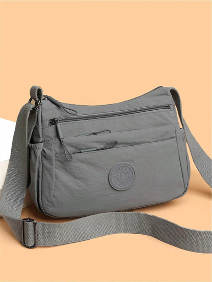 Women's Solid Color Fashionable Multi-pocket Zipper Crossbody Shoulder Bag for Daily Use, Casual Trendy Versatile High-quality Daily Commuting Bag, Crossbody Purse, Casual Trendy Purses