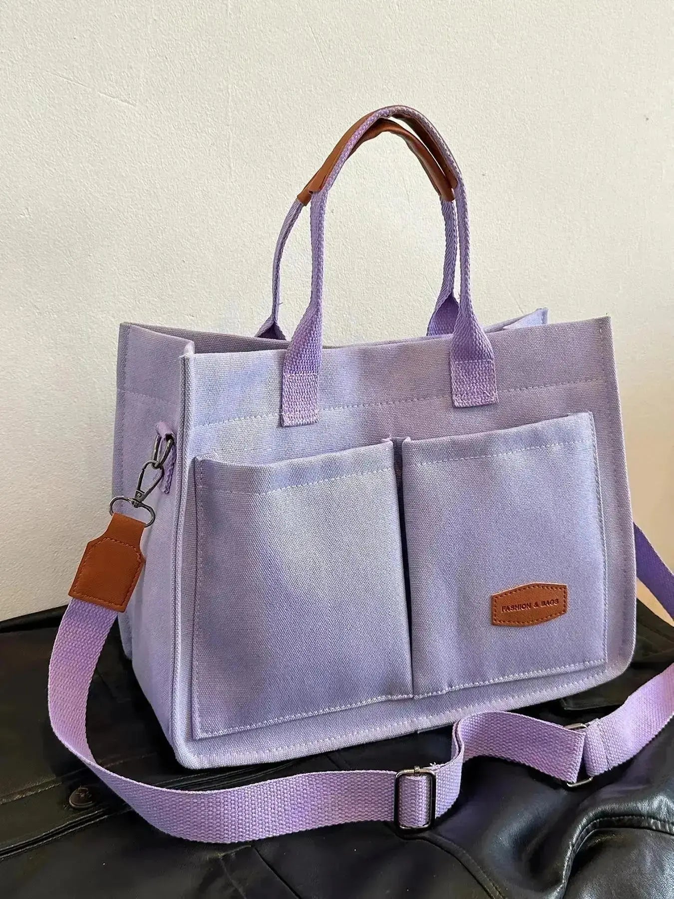 Summer Everything Tote Bag for Women, Plain/Cherry Pattern Work Bag, Everyday Shoulder Bag, Trendy Versatile Commuting Bag, Girl Large Beach Bags, Fabric Shoulder Bags