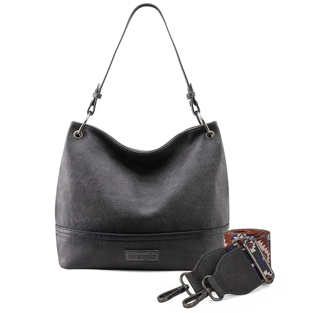Wrangler Hobo Bag for Women Casual Shoulder Bag with Detachable Strap