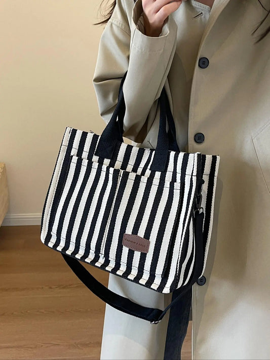 Solid Color/Flower/Fruit/Heart Pattern Storage Tote Bag for Women, Large Capacity Tote Bag, Multiple Pocket Work Bag, Multipurpose Tote Organizer, Travel Essentials Carryall, Travel Accessory Bag, Organizer Bags