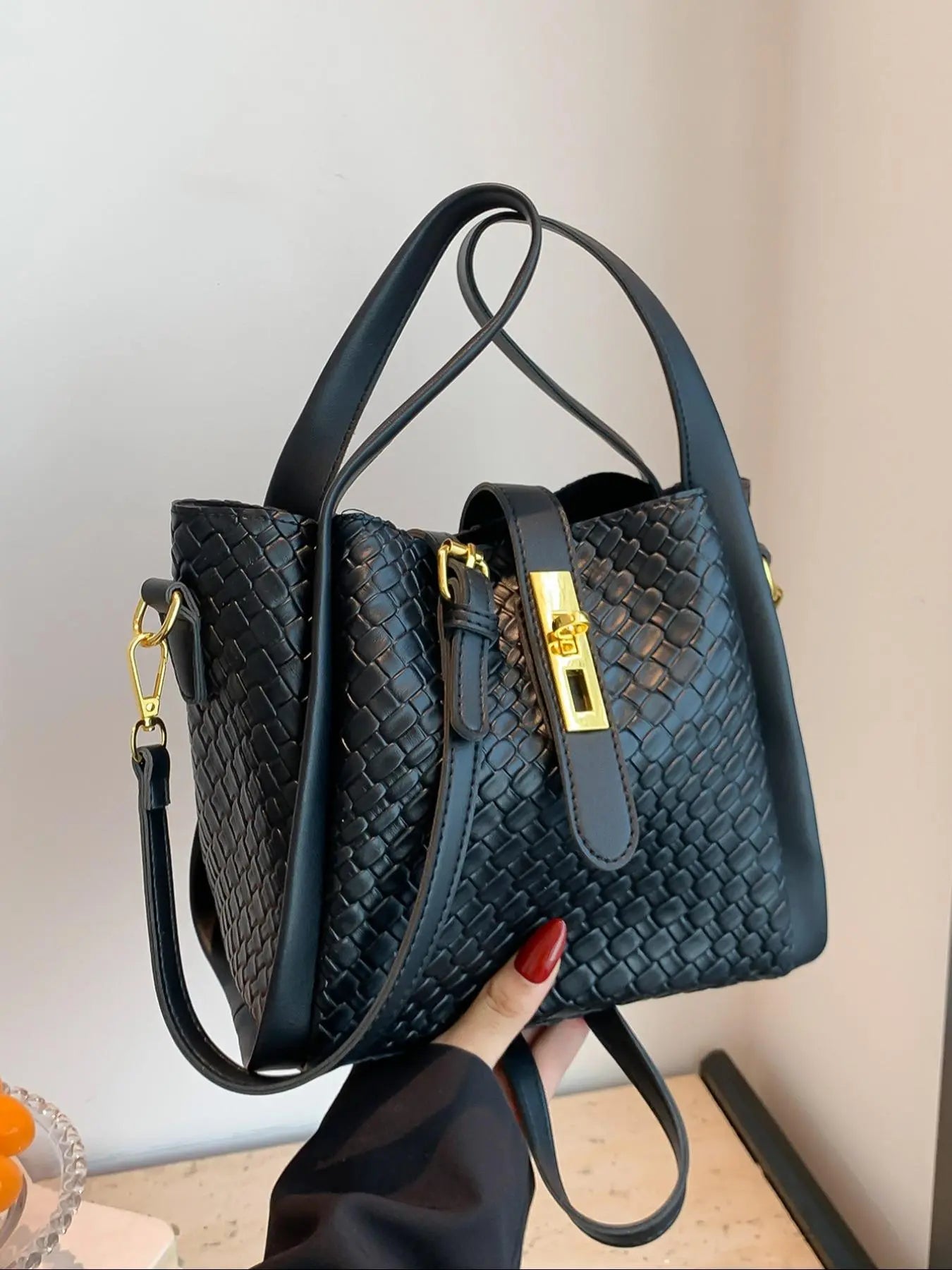 Women's elegant simple fashion handbag, fashionable retro bag, 25 fall&winter chic versatile handbag, mother-and-child bag, crossbody shoulder bag, suitable for daily and work use, commuting to work