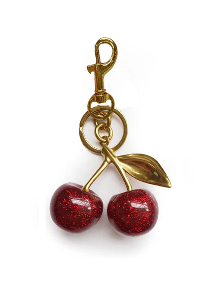 Cherry Keychain, Keychain Accessories, Girly Keychain for Bags, Women's Bag Pendant, Fashion Trend Exquisite Pendant, Women's Backpack Elegant Pendant, Suitable for Valentine's Day and Christmas Gift for Friends