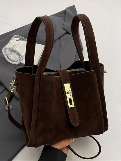 Women's elegant simple fashion handbag, fashionable retro bag, 25 fall&winter chic versatile handbag, mother-and-child bag, crossbody shoulder bag, suitable for daily and work use, commuting to work