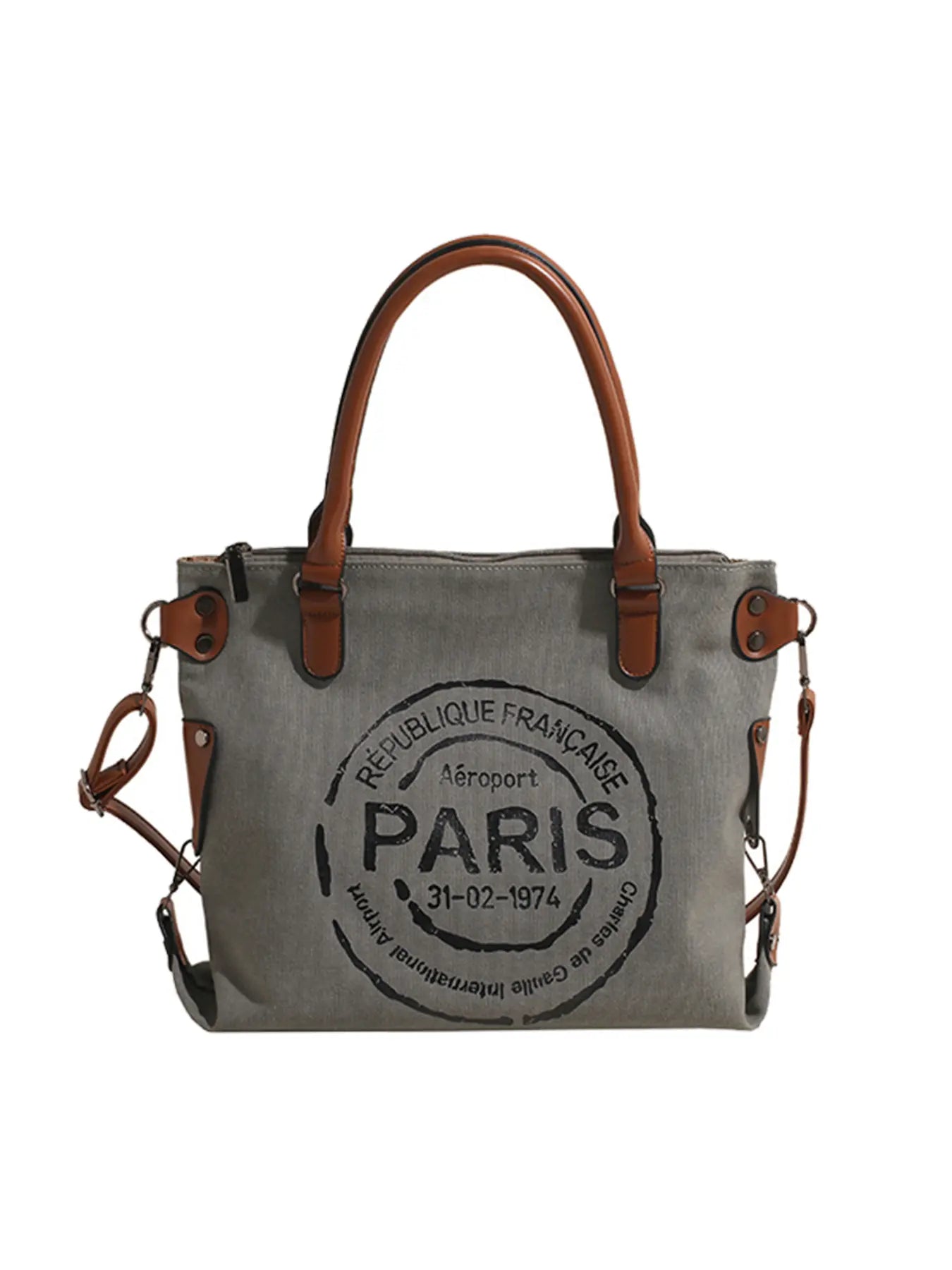Women's Fashionable Letters Pattern Tote Bag, Large Capacity Crossbody Shoulder Bags, Casual Versatile Vintage All-match Shoulder Bag for Daily Life, Commuter Bag, Casual Commuting Bag